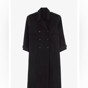 The Frankie Shop Black Double-Breasted Coat size S